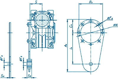 Реактивная штанга BT для редукторов и мотор-редукторов Varvel RT, SRT, MRT